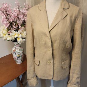 Old Navy XL tan linen-blend blazer